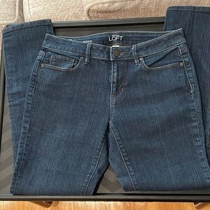 Ann Taylor Loft Dark Blue Wash Jeans Size 6P Curvy Skinny It#C34